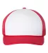 Richardson Hats 113 Foam Trucker Cap White/ Red front view