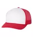 Richardson Hats 113 Foam Trucker Cap White/ Red side view