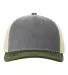 Richardson Hats 112FP Trucker Cap in Heather grey/ birch/ army olive front view