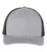 Richardson Hats 112FP Trucker Cap in Heather grey/ black front view