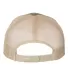 Richardson Hats 112FP Trucker Cap in Army olive green/ tan back view