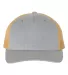 Richardson Hats 112FP Trucker Cap in Heather grey/ amber gold front view