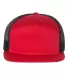 Richardson Hats 168 Hi-Pro 7- Panel Trucker Cap in Red/ black front view