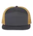 Richardson Hats 168 Hi-Pro 7- Panel Trucker Cap in Charcoal/ old gold front view