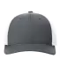 Richardson Hats 174 Performance Trucker Cap in Charcoal/ white front view