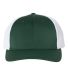 Richardson Hats 174 Performance Trucker Cap Dark Green/ White front view