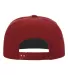Richardson Hats 256 Umpqua Snapback Cap in Cardinal/ white back view