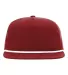 Richardson Hats 256 Umpqua Snapback Cap in Cardinal/ white front view