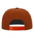 Richardson Hats 256 Umpqua Snapback Cap in Dark orange/ black back view