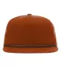 Richardson Hats 256 Umpqua Snapback Cap in Dark orange/ black front view