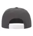 Richardson Hats 256 Umpqua Snapback Cap in Charcoal/ white back view