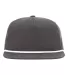 Richardson Hats 256 Umpqua Snapback Cap in Charcoal/ white front view