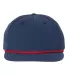 Richardson Hats 256 Umpqua Snapback Cap in Navy/ red front view