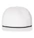 Richardson Hats 256 Umpqua Snapback Cap in White/ black front view