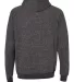 Jerzees 90MR Snow Heather French Terry Pullover Ho Black Ink back view
