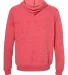 Jerzees 90MR Snow Heather French Terry Pullover Ho Red back view