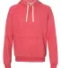 Jerzees 90MR Snow Heather French Terry Pullover Ho Red front view