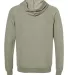 Jerzees 90MR Snow Heather French Terry Pullover Ho Military Green back view