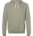 Jerzees 90MR Snow Heather French Terry Pullover Ho Military Green front view