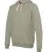 Jerzees 90MR Snow Heather French Terry Pullover Ho Military Green side view