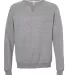 Jerzees 91MR Snow Heather French Terry Crewneck Sw Charcoal front view
