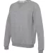 Jerzees 91MR Snow Heather French Terry Crewneck Sw Charcoal side view