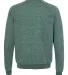Jerzees 91MR Snow Heather French Terry Crewneck Sw Forest Green back view
