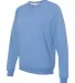 Jerzees 91MR Snow Heather French Terry Crewneck Sw Royal side view