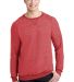 Jerzees 91MR Snow Heather French Terry Crewneck Sw in Red