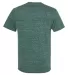 Jerzees 88MR Snow Heather Jersey Crew T-Shirt Forest Green back view