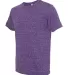 Jerzees 88MR Snow Heather Jersey Crew T-Shirt Purple side view