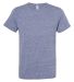 Jerzees 88MR Snow Heather Jersey Crew T-Shirt in Denim