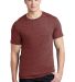 Jerzees 88MR Snow Heather Jersey Crew T-Shirt in Maroon
