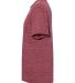 Jerzees 88MR Snow Heather Jersey Crew T-Shirt in Maroon