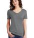 Jerzees 88WVR Women's Snow Heather Jersey V-Neck in Charcoal