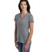 Jerzees 88WVR Women's Snow Heather Jersey V-Neck in Charcoal