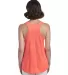 Jerzees 88WTKR Women's Snow Heather Jersey Racerba in Bright coral back view
