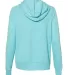 Jerzees 92WR Women's Snow Heather French Terry Ful Caribbean Blue back view