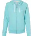 Jerzees 92WR Women's Snow Heather French Terry Ful Caribbean Blue front view