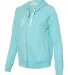 Jerzees 92WR Women's Snow Heather French Terry Ful Caribbean Blue side view