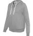 Jerzees 92WR Women's Snow Heather French Terry Ful Charcoal side view