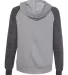 Jerzees 92WR Women's Snow Heather French Terry Ful Charcoal/ Black Ink back view