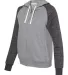 Jerzees 92WR Women's Snow Heather French Terry Ful Charcoal/ Black Ink side view