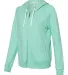 Jerzees 92WR Women's Snow Heather French Terry Ful Mint side view