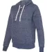 Jerzees 92WR Women's Snow Heather French Terry Ful Navy side view