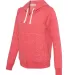 Jerzees 92WR Women's Snow Heather French Terry Ful Red side view