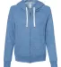Jerzees 92WR Women's Snow Heather French Terry Ful Royal front view