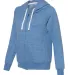 Jerzees 92WR Women's Snow Heather French Terry Ful Royal side view