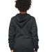 Bella + Canvas 3719Y Youth Sponge Fleece Hoodie in Dark gry heather back view