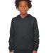 Bella + Canvas 3719Y Youth Sponge Fleece Hoodie in Dark gry heather front view